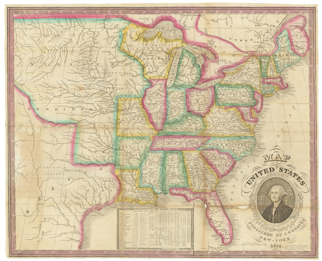 Map of the United States, 1836 | Minnesota Historical Society