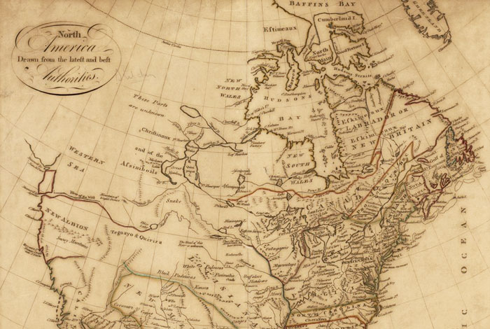 America Map 1787