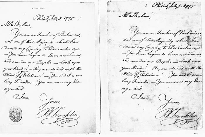 Revolutionary Franklin Letter