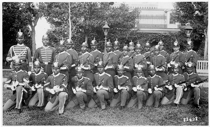African American troops, Company I, 25th Infantry at Fort Snelling, 1883