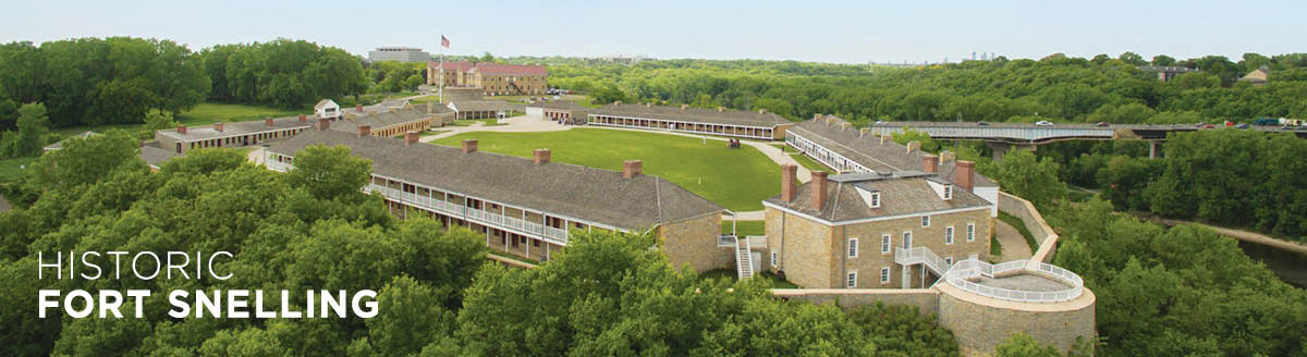 Historic Fort Snelling aerial photograph.