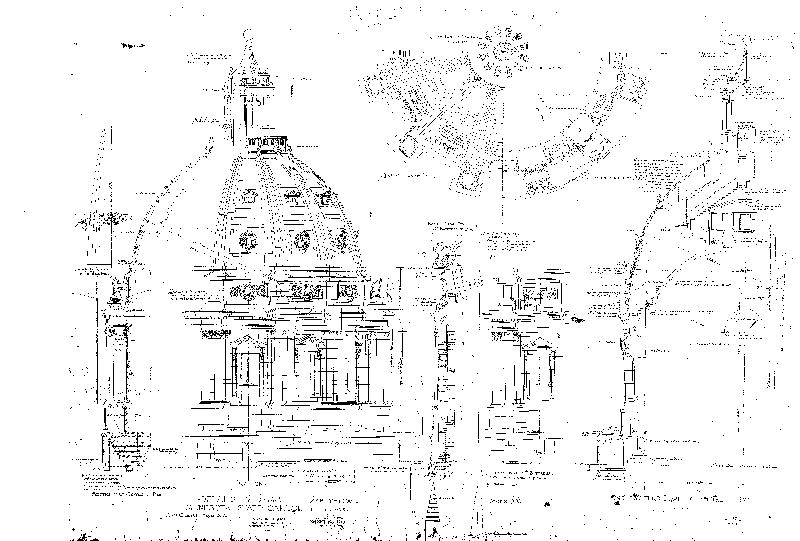 The Capitol dome from Cass Gilbert's architectural plans 