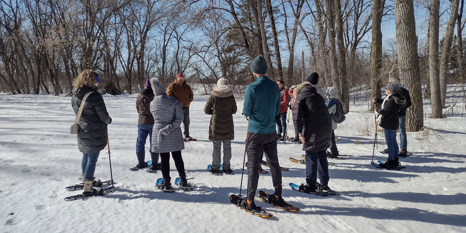 Snowshoeing at Fort Snelling