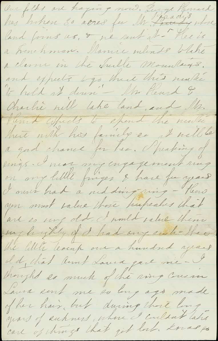 Page from Mary Carpenter's Letters