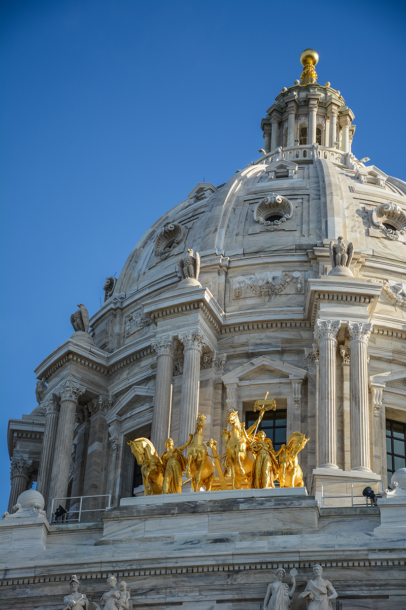 Minnesota State Capitol, Progress of the State (quadriga) statue