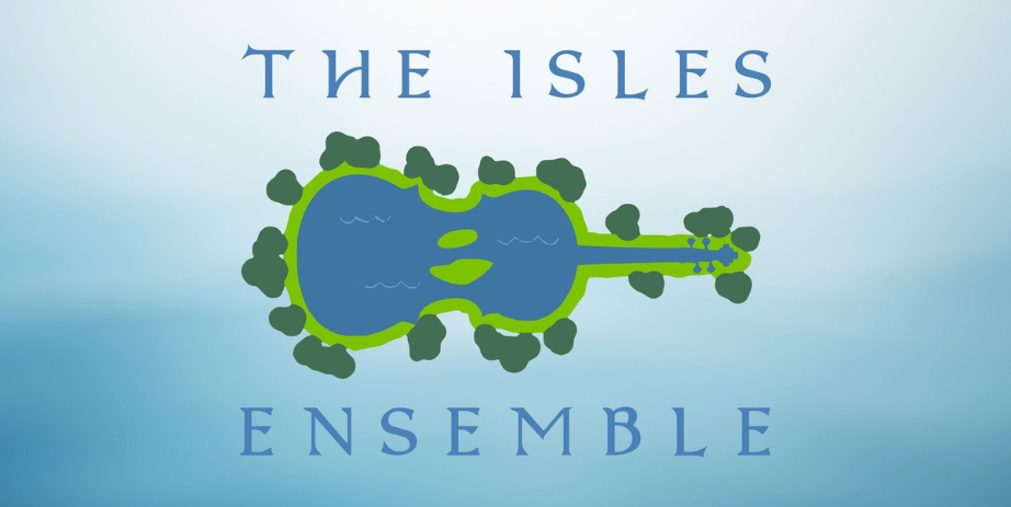 Isles Ensemble logo of a cello